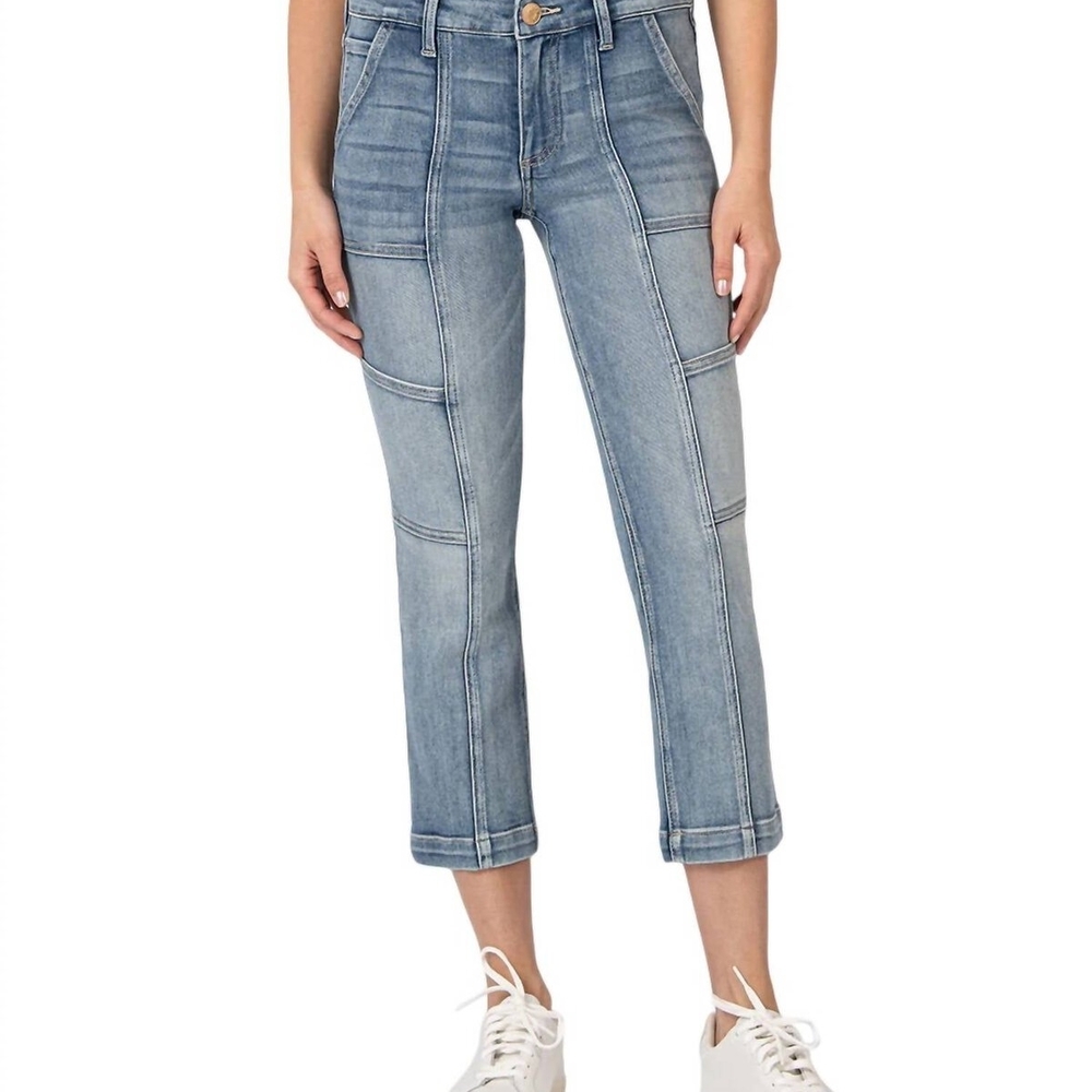 Kut From The Kloth Reese Jeans Womens 0 Blue Ankle Straight Leg Denim Casual